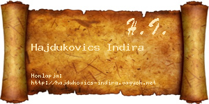 Hajdukovics Indira névjegykártya